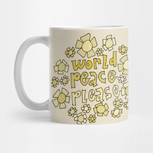 world peace please // retro art by surfy birdy Mug